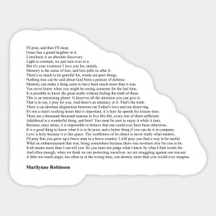 Marilynne Robinson Quotes Sticker